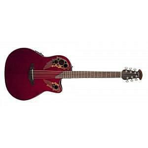 Ovation CE 44-RR Celebrity Elite Mid Cutaway Ruby Red - chitarra acustica elettrificata