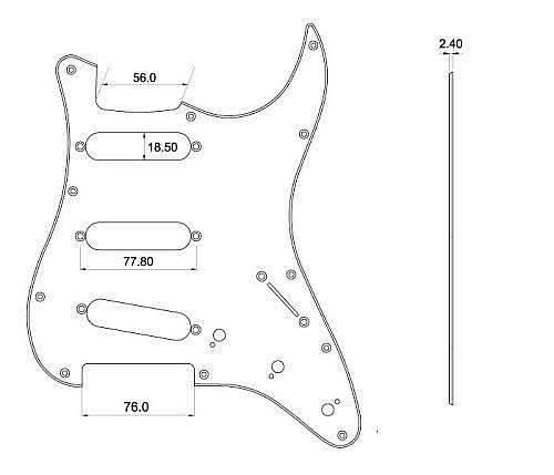 Parts Planet Battipenna per stratocaster SSS bianco - ST62WBW