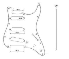 Parts Planet Battipenna per stratocaster SSS bianco - ST62WBW