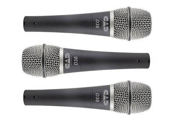 CAD Live D38 - set 3 microfoni dinamici con valigetta