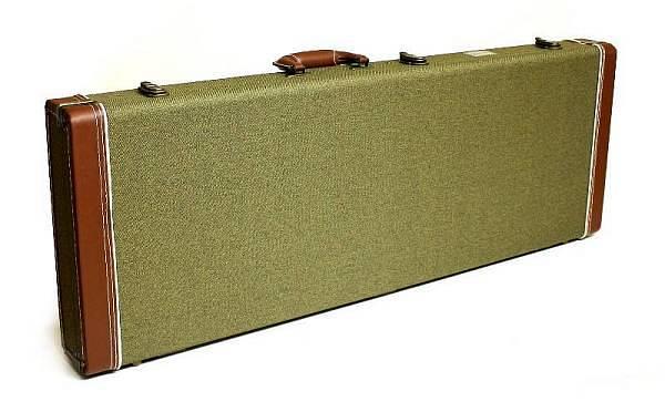 Luke & Daniel WEC6S - custodia rigida in legno per chitarra elettrica - tessuto tweed verde