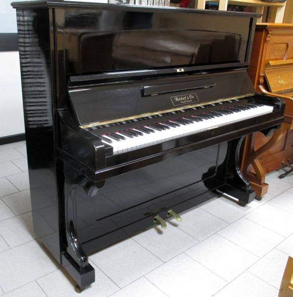 Rordorf & C. pianoforte verticale d'epoca - nero gommalacca
