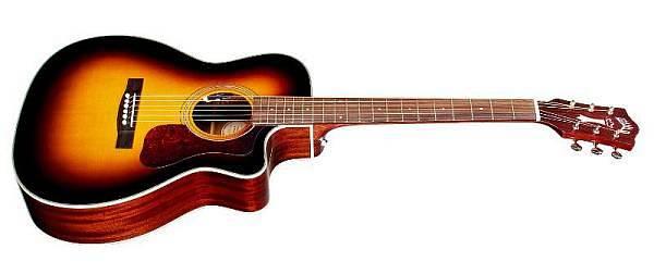 Guild OM-140CE ATB Antique Burst - chitarra acustica in massello, forma orchestra, con Fishman