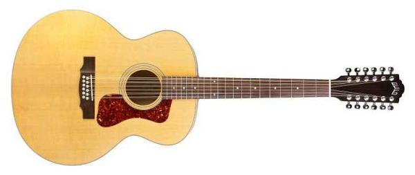 Guild F2512E Maple 12 Blonde Satin - chitarra acustica jumbo 12 corde elettrificata Fishman con top in abete massello