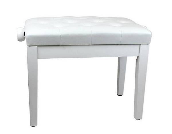 Weisbach Panchetta lusso per pianoforte - bianca con sedile trapuntato - yx108