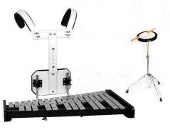 Luke & Daniel JBGS0630 - glockenspiel 30 piastre con supporto marching band e pad con stand incluso