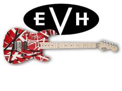 EVH Striped Series Red with Black Stripes - CHITARRA ELETTRICA ROSSA CON STRISCE NERE