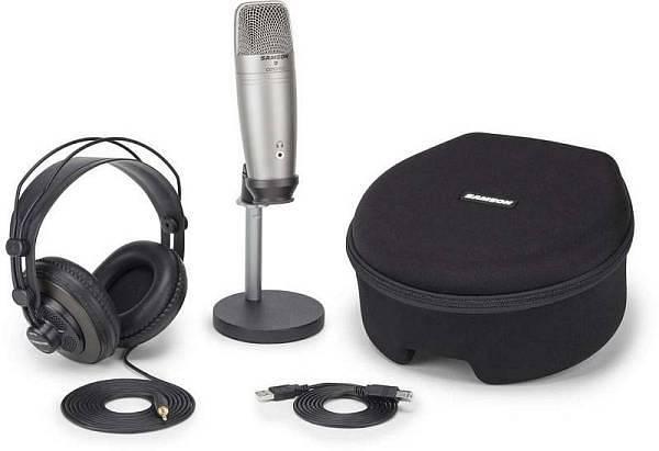 Samson C01U Pro Podcasting Pack - Pack con microfono USB a condensatore e accessori