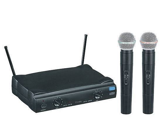 EXTREME WM2000-V DOPPIO RADIOMICROFONO VHF PALMARE DINAMICO + TRASMETTITORE + RICEVITORE