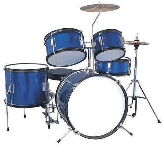 EXTREME D-900J5 BLUE BATTERIA ACUSTICA JUNIOR PER BAMBINI COMPLETA CON SGABELLO & BACCHETTE