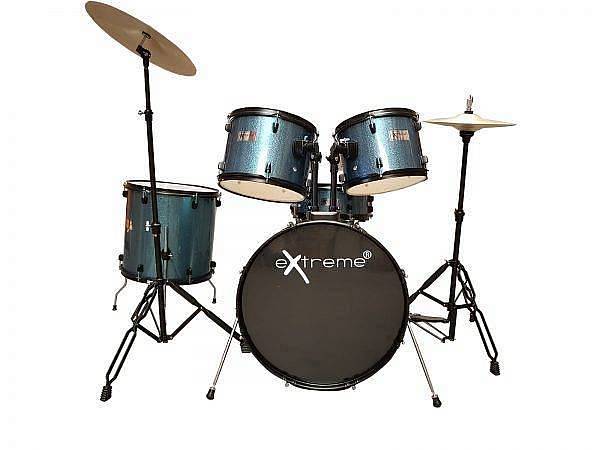 EXTREME D950BL BATTERIA ACUSTICA PROFESSIONALE 5 PEZZI COLOR BLU SCURO GLITTER