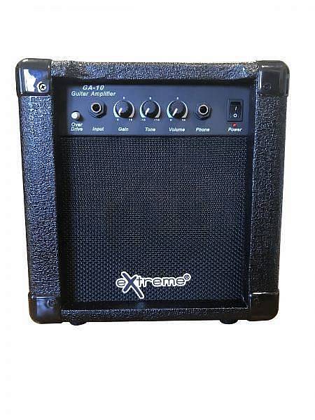 EXTREME GA110 AMPLIFICATORE PER CHITARRA 10W INPUT JACK 6.3mm USCITA CUFFIE JACK SPEAKER 5″ 