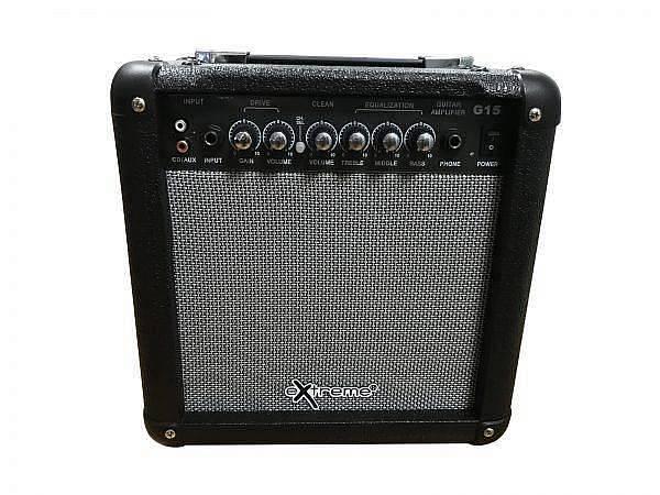 EXTREME GA-15-A AMPLIFICATORE PER CHITARRA 15W + EQUALIZZATORE 3 BANDE & OVERDRIVE