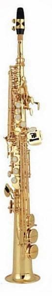 EXTREME JBSS-01 SAX SOPRANO SIb - OTTONE DORATO CON TERMINALE DRITTO FINITURA LACCATA - SET COMPLETO