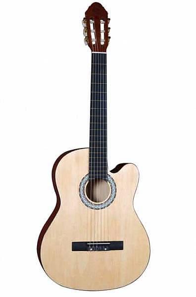 OLVEIRA CG10C CHITARRA CLASSICA 4/4 39&#8243  NATURAL BASSWOOD SPALLA MANCANTE