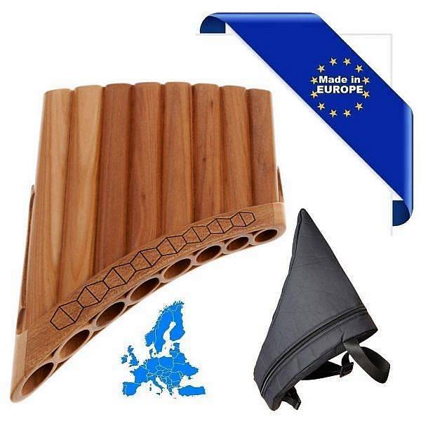 Hora FLAUTO DI PAN SOLIST SOPRANO IN DO MADE IN EUROPE + BORSA 8 CANNE DO2-DO3 IN ACERO FORMA CURVA