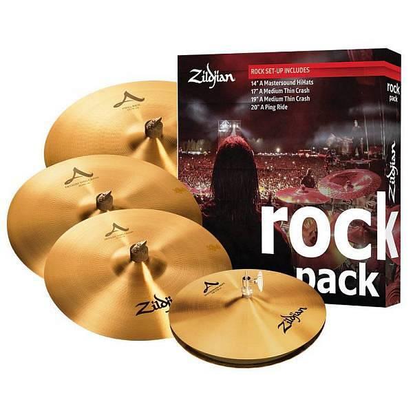 Zildjian Cartone 5 A "Rock" (A0801R): ride + hi-hat + 2 crash