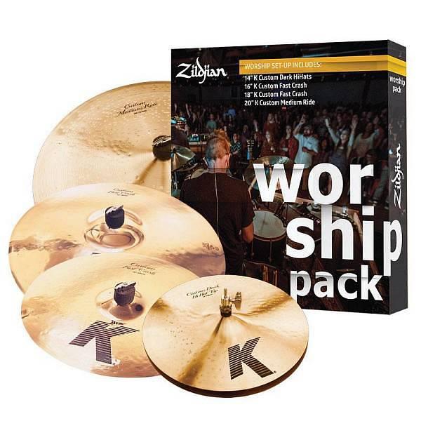 Zildjian Cartone 5 K Custom "Worship" (KC0801W): ride + hi-hat + 2 crash