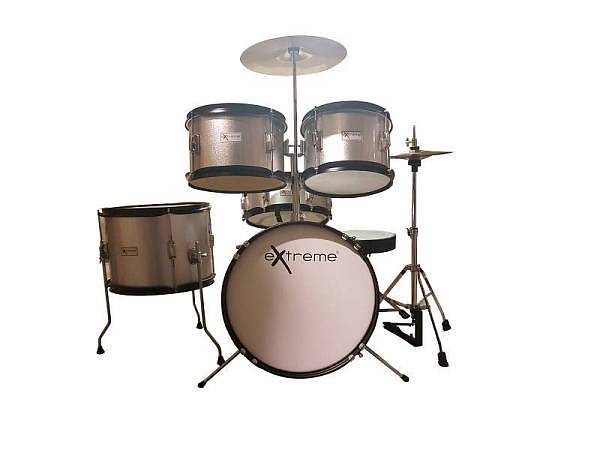 Extreme D-900J5 SILVER BATTERIA ACUSTICA JUNIOR PER BAMBINI COMPLETA