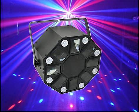 Extreme TRIFEX SPIDER EFFETTO LUCE DOPPIO  STROBO + SPIDERAY FLOWER BEAM