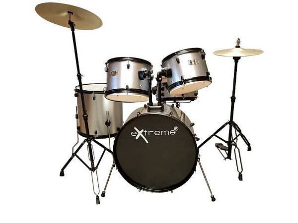 Extreme  D950SL BATTERIA ACUSTICA 5 PEZZI COLOR ARGENTO GLITTER