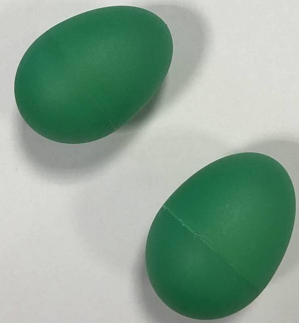 Extreme  M101 COPPIA SHAKER A FORMA DI UOVO IN PLASTICA COLORE VERDE