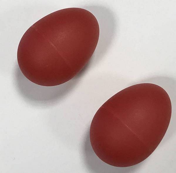 Extreme  M101 COPPIA SHAKER A FORMA DI UOVO IN PLASTICA COLORE ROSSO