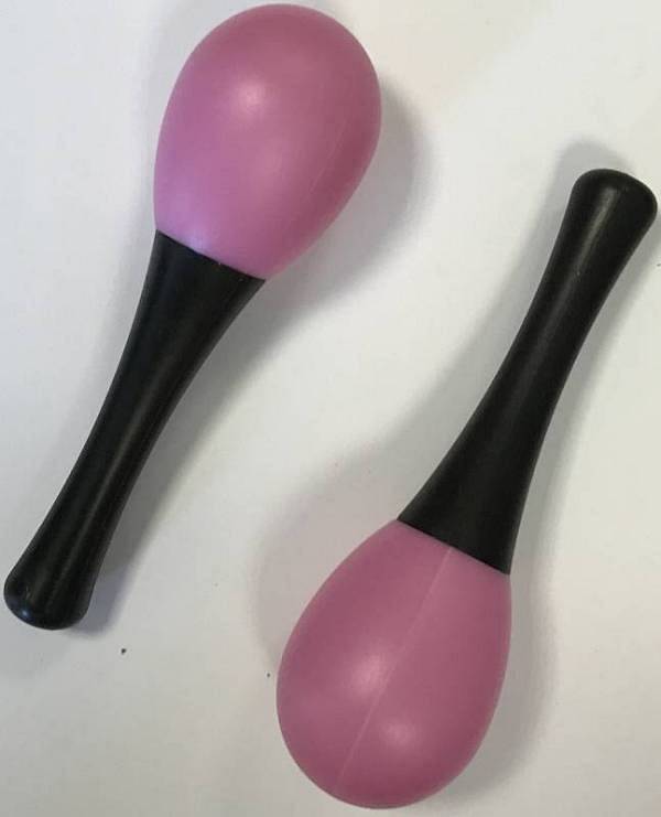 Extreme  DP14 COPPIA MARACAS IN PLASTICA COLORE ROSA