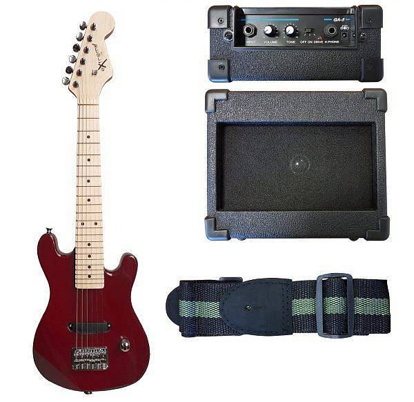 Extreme  EG90KIT-RD MINI GUITARPACK PER BAMBINI COLORE ROSSO CON AMPLIFICATORE INCLUSO