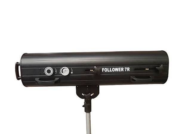 Extreme FOLLOWER7 FOLLOWSPOT ( OCCHIO DI BUE ) SEGUIPERSONA + STAND + FLIGHT-CASE