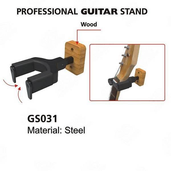 Extreme GS031WALL SUPPORTO A MURO IN LEGNO PER CHITARRA MECCANISMO AUTOBLOCCANTE
