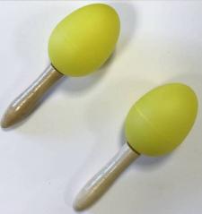 Extreme  DP12 COPPIA MARACAS IN PLASTICA MANICO IN LEGNO COLORE GIALLO