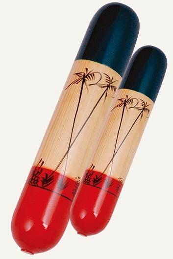 Extreme SH21 COPPIA DI SHAKER IN LEGNO COLORE NATURAL DIPINTI A MANO
