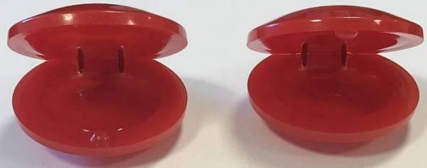 Extreme G1-CS COPPIA CASTAGNETTE IMITAZIONE IN PLASTICA NACCHERE COLORE ROSSO