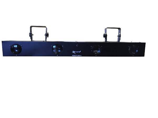 Extreme HEAD FLASH 4 EFFETTO LUCE LED RGB 4 LENTI 256 LED 5MM MULTIBEAM DMX
