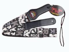 Extreme  MF-39 TRACOLLA REGOLABILE PER CHITARRA CON SCRITTE ROCK COLORE NERO