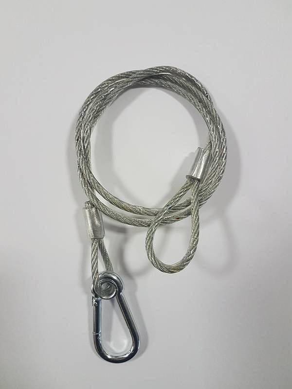 Extreme SAFETY ROOP 75 CAVO DI SICUREZZA CORDINA ZINCATA CARICO 25KG LUNGHEZZA CORDA 75cm