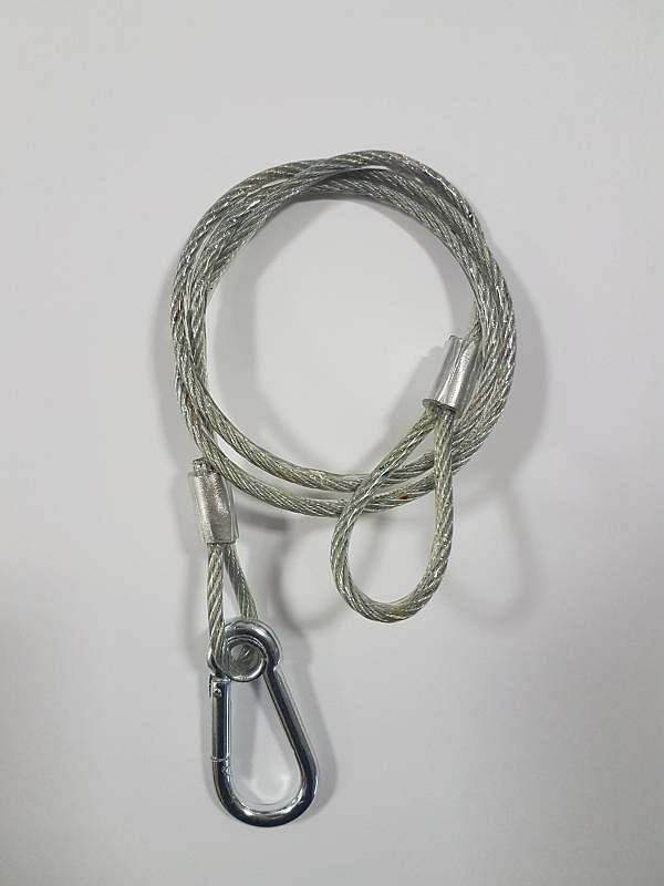 Extreme  SAFETY ROOP 75 CAVO DI SICUREZZA CORDINA ZINCATA CARICO 25KG LUNGHEZZA CORDA 75cm