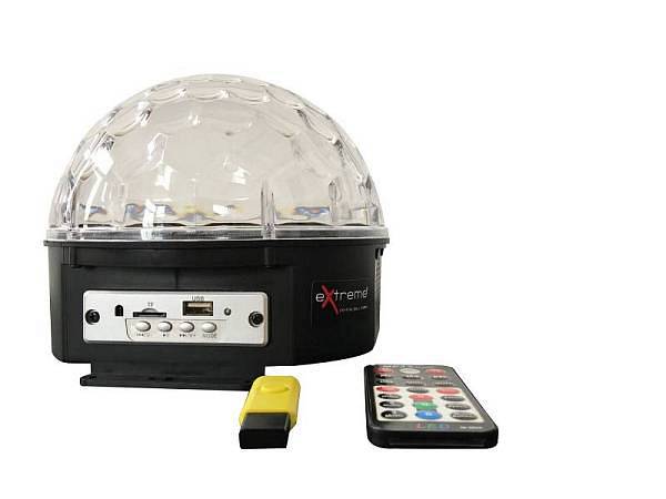 Extreme  CRYSTAL BALL 91-MP3 EFFETTO LUCE LED MAGIC 9x1W SOUND ACTIVE