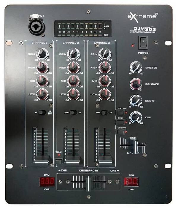 Extreme  DJM303 MIXER DJ 3 CANALI INGRESSO MICROFONICO