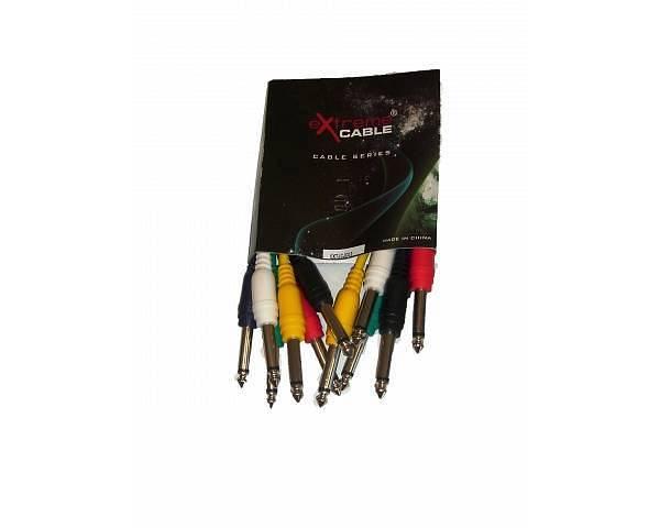 Extreme JJ03 CAVO JACK MONO-JACK MONO 1/4 6.3mm CAVO AUDIO DI SEGNALE SCHERMATO 0,3 MT SET 6"