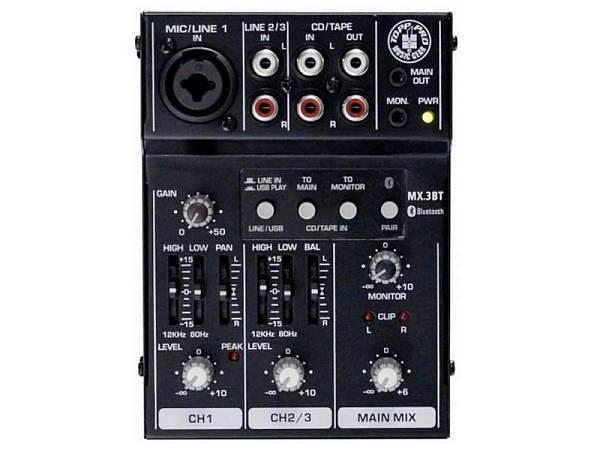 TOPP PRO MX3BT - MIXER 3 CANALI USB / BLUETOOTH