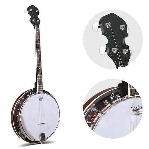 OLVEIRA BJ004 BANJO 4 CORDE 24 TIRANTI CON PELLE REMO