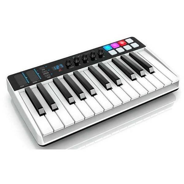 IK Multimedia iRig Keys I/O 25 - Master keyboard a 25 tasti per sistemi PC, MAC. iPad, iPhone con in