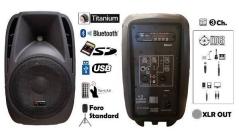 Extreme PPA108MP3 CASSA ATTIVA 2 VIE 400 WATT CLASSE AB WOOFER 8 TWEETER TITANIO 1 + LETTORE USB SD MP3 BLUETOOTH + MIXER 3 INGR