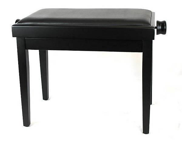 Weisbach PJ-018-BKSA - panchetta per pianoforte in legno - colore nero satinato