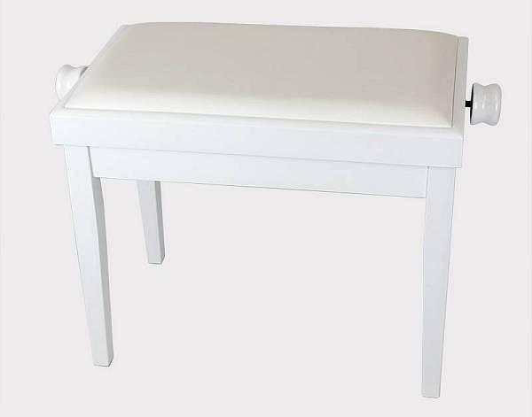Weisbach PJ-018-WH - panchetta per pianoforte in legno - colore bianco