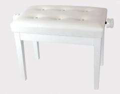 Weisbach 102-17-WH - panchetta per pianoforte in legno - colore bianco