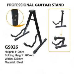 Extreme  GS026 SUPPORTO DA TERRA PER CHITARRA E BASSO UNIVERSALE SVASATO A-STYLE TESTA RIPIEGABILE