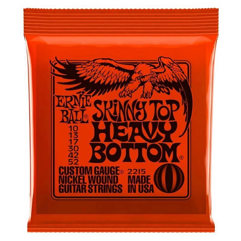 Ernie Ball 2215 Nickel Wound Skinny Top Heavy Bottom Slinky 10-52 - muta di corde per chitarra elettrica